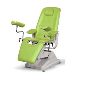 Fauteuil gynécologique Ginex professionnel - avec porte-rouleau - vert New Delhi