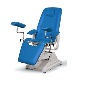 Poltrona ginecologica Gynex Professional con portarotolo - azzurro Palm Beach