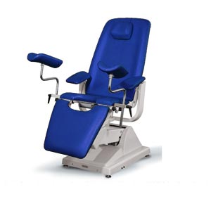 Poltrona ginecologica Gynex Professional con portarotolo - blu Berna