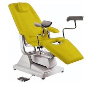 Poltrona ginecologica Gynex con portarotolo - giallo Parma