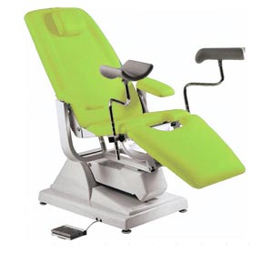 Poltrona ginecologica Gynex con portarotolo - verde New Delhi