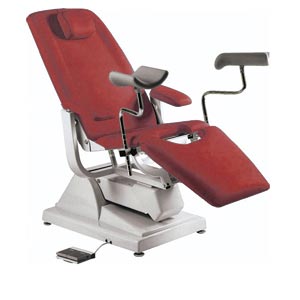 Poltrona ginecologica Gynex con portarotolo - rosso Mosca