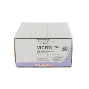 Suture assorbibili Ethicon Vicryl in polyglactin 910 ago 1/2 da 22 mm, USP 3/0 - viola