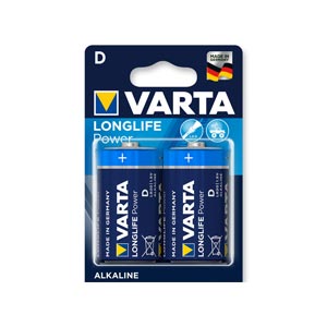 Baterías alcalinas tipo D - Varta H.E