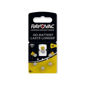Baterías para audífonos Rayovac 10