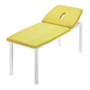 Table d’examen médical New Metal grande - largeur 80 cm - jaune