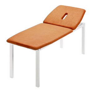 Table d’examen médical New Metal grande - largeur 80 cm - orange