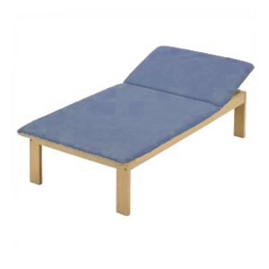 Lettino New Ramin LT 100 in legno a due sezioni H 50 cm - blu chiaro