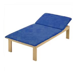 Lettino New Ramin LT 100 in legno a due sezioni H 50 cm - blu