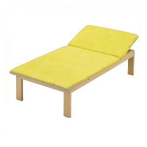 Lettino New Ramin LT 100 in legno a due sezioni H 50 cm - giallo