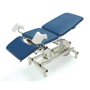 Lettino polivalente TEST PLUS UROGYN elettrico a tre sezioni - Blu chiaro