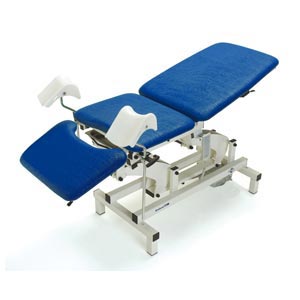 Lettino polivalente TEST PLUS UROGYN elettrico a tre sezioni - Blu