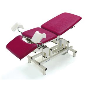 Lettino polivalente TEST PLUS UROGYN elettrico a tre sezioni - Fucsia