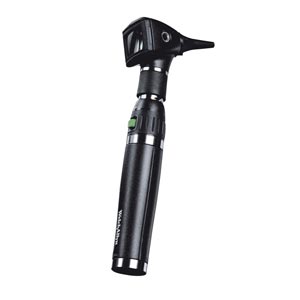 Otoscopio Welch Allyn Elite F.O. alogeno, con illuminatore faringeo e manico ricaricabile - 3,5 V