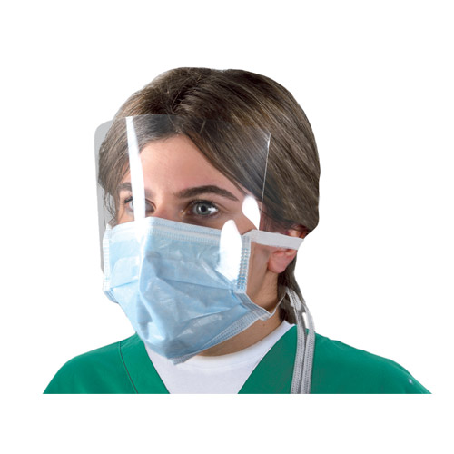 Máscara quirúrgica Maskop con visera y cintas - azul
