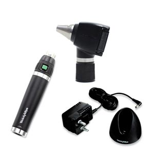 Otoscopio Welch Allyn Technic F.O. con manico 3,5V al litio ricaricabile, caricabatterie e trasformatore