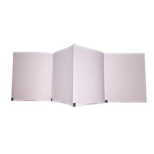 Papier thermique pour ECG Cardioline ar1200 adv et viewbt - plié en Z original - 120 × 100 mm