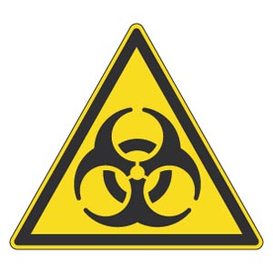 Etichette autoadesive di "Pericolo Biologico"