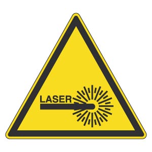 Etichette autoadesive di "Pericolo Raggio Laser"