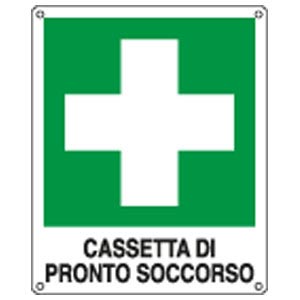 Cartello in alluminio per cassetta pronto soccorso