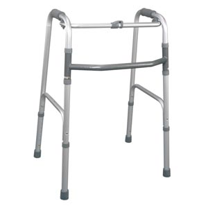 Fiordaliso pieghevole con un pulsante - argento