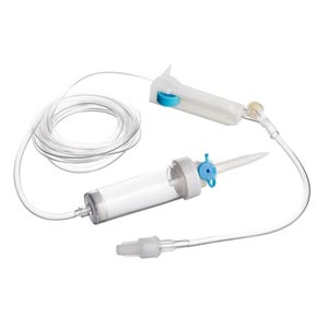 Equipo de infusión de sueros Luer Lock de PVC 