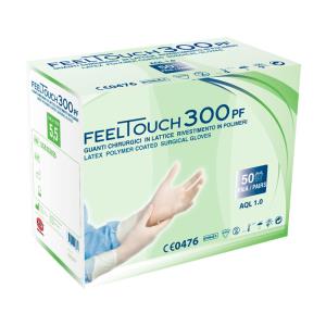 Guantes quirúrgicos estériles de látex FEELTOUCH 300 PF sin polvo - blanco - talla 7,5