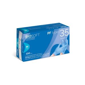 BIOSOFT PF Type 35 Gants en nitrile non poudrés – L