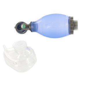 Pallone rianimazione autoclavabile in silicone - pediatrico, con mascherina