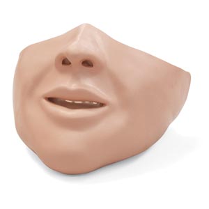 Maschera facciale inferiore con denti, pelle chiara per manichino Lilly