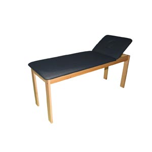 Table d’examen en bois Ponto avec dossier réglable - noir