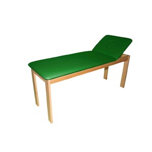 Table d’examen en bois Ponto avec dossier réglable - vert