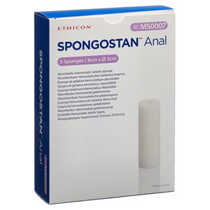 Spongostan anale spugna assorbibile - 8 × 3 cm
