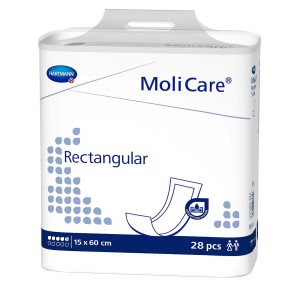 Molinea Pads assorbenti rettangolari senza barriera - 15×60 cm