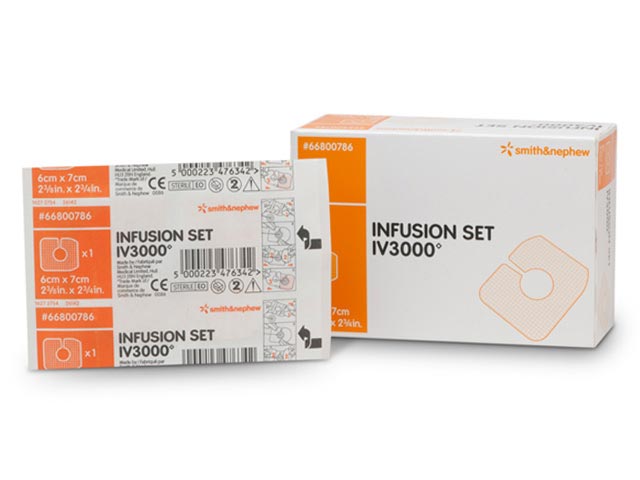 PER SET DI INFUSIONE IV3000 Smith&Nephew (6 x 7 cm) - confezione da 30