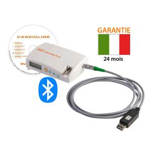 Cardioline Walk200b avec logiciel, configuration BT/USB et câble