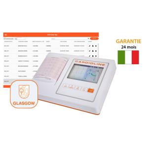 Cardioline ECG 100L avec Easy App et interprétation - 12 dérivations et 3/6 pistes