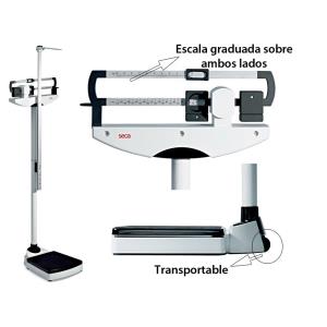 SECA 700 con tallímetro - Con posibilidad de pesar en Kg / lbs