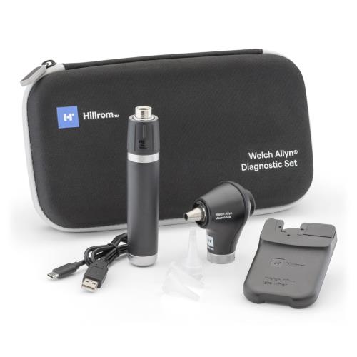 Set diagnostico Welch Allyn Macroview Plus con manico ricaricabile USB, SmartBracket e astuccio rigido