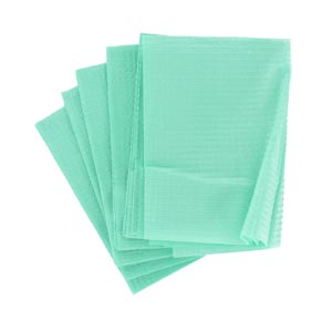 Toallitas de polietileno de 33 × 48 cm - Verde