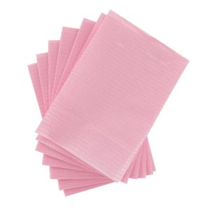 Toallitas de polietileno de 33 x 48 cm - Rosa