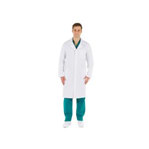 Blouses médicales en coton pour hommes - Blanc - Taille  50