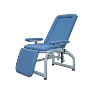 Cadeira de extracção com Trendelenburg azul