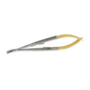 Porta-agujas Castroviejo C.T. - 14 cm - Curvo con puntas moleteadas