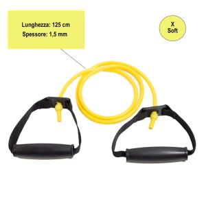 Tubo resistente con manici per esercizi