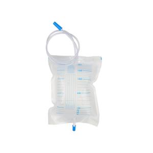 Sacca urine con valvola e rubinetto da 2000 cc, tubo 130 cm - 200 pezzi