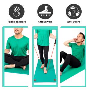Materassino per esercizi con fori - verde