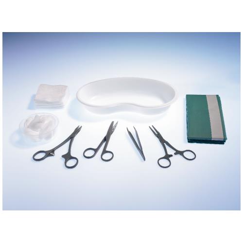 Kit chirurgico da campo medico militare. strumento di lavoro di un chirurgo  di centrocampo che opera pinzette. chirurgia strumentale