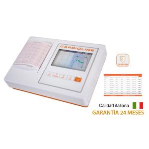 Cardioline ECG100L - 12 derivaciones 3/6 canales con interpretación Glasgow y software EasyApp