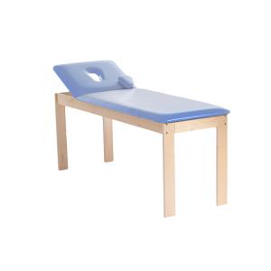Table d’examen en bois Ponto avec dossier réglable - gris clair